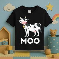 Moo Funny Cow Lover Famer Cattle Ranch Dairy Farming Toddler T-Shirt