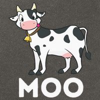 Moo Funny Cow Lover Famer Cattle Ranch Dairy Farming Cotton Canvas Backpack