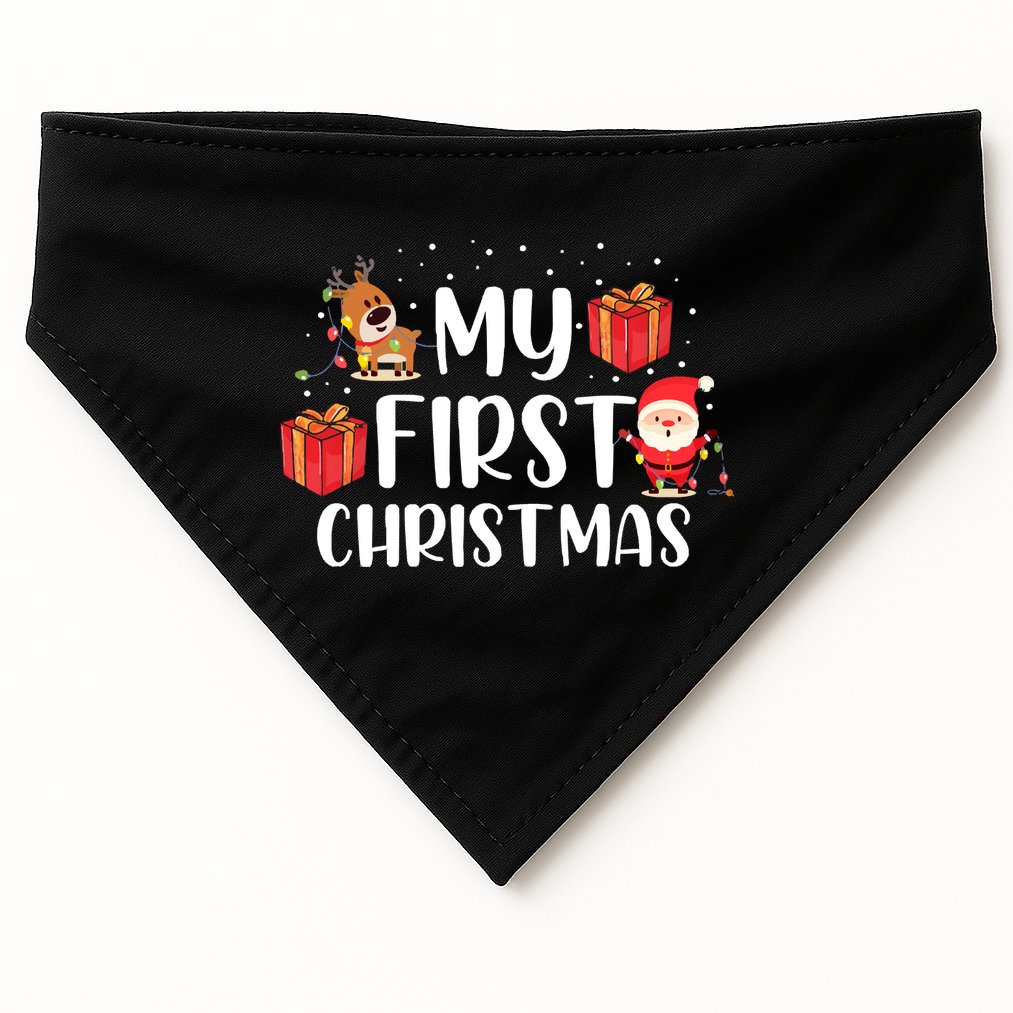 My First Christmas Sweater USA-Made Doggie Bandana