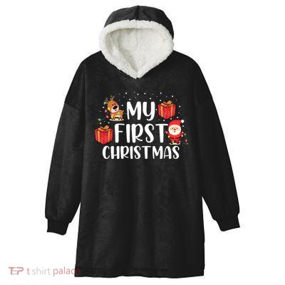 My First Christmas Sweater Hooded Wearable Blanket