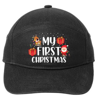My First Christmas Sweater 7-Panel Snapback Hat