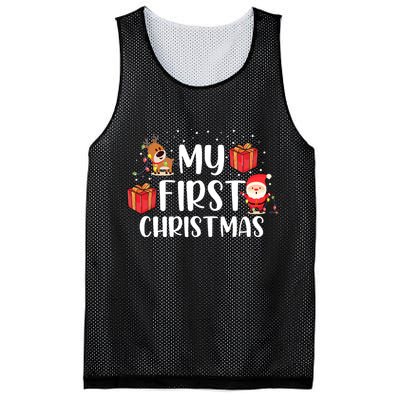 My First Christmas Sweater Mesh Reversible Basketball Jersey Tank