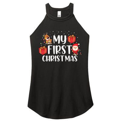 My First Christmas Sweater Women's Perfect Tri Rocker Tank