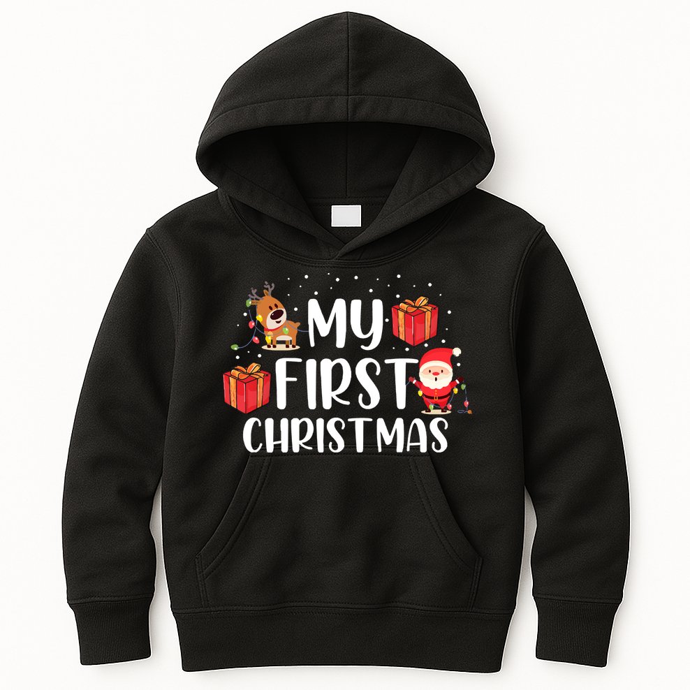 My First Christmas Sweater Kids Hoodie