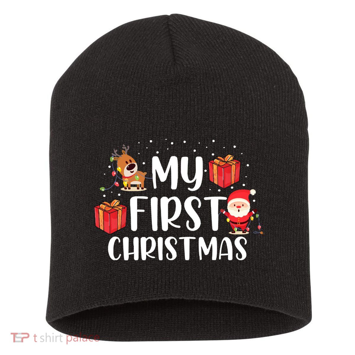 My First Christmas Sweater Short Acrylic Beanie