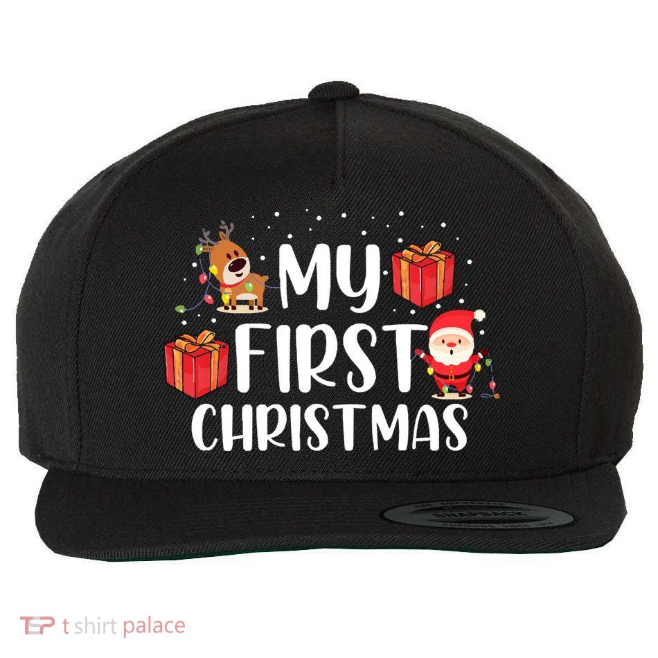 My First Christmas Sweater Wool Snapback Cap