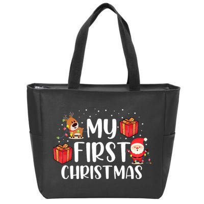 My First Christmas Sweater Zip Tote Bag