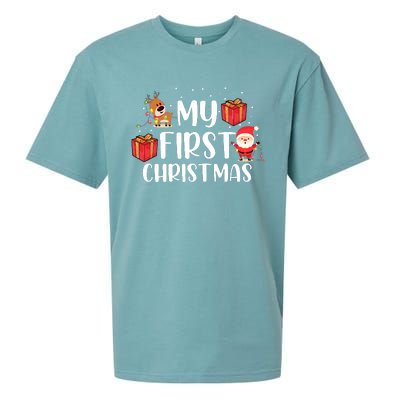 My First Christmas Sweater Sueded Cloud Jersey T-Shirt