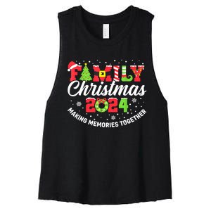 Matching Family Christmas 2024 Outfit Xmas Squad Santa Gift Women's Racerback Cropped Tank