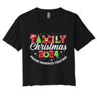 Matching Family Christmas 2024 Outfit Xmas Squad Santa Gift Women's Crop Top Tee