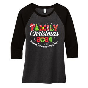 Matching Family Christmas 2024 Outfit Xmas Squad Santa Gift Women's Tri-Blend 3/4-Sleeve Raglan Shirt