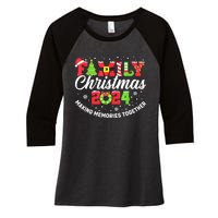 Matching Family Christmas 2024 Outfit Xmas Squad Santa Gift Women's Tri-Blend 3/4-Sleeve Raglan Shirt