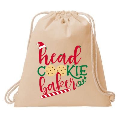 Matching Family Christmas Baking Head Cookie Baker Drawstring Bag