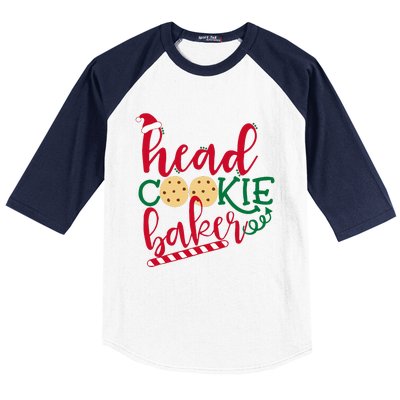 Matching Family Christmas Baking Head Cookie Baker Baseball Sleeve Shirt