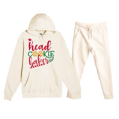 Matching Family Christmas Baking Head Cookie Baker Premium Hooded Sweatsuit Set