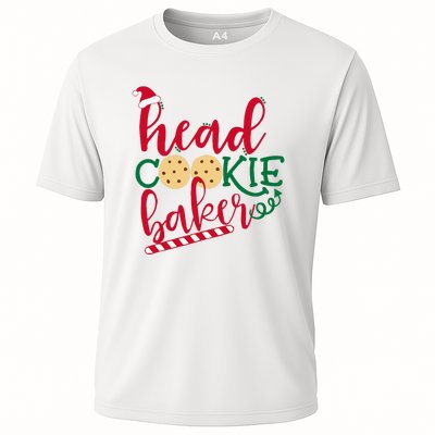 Matching Family Christmas Baking Head Cookie Baker Cooling Performance Crew T-Shirt