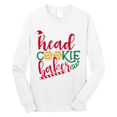 Matching Family Christmas Baking Head Cookie Baker Long Sleeve Shirt