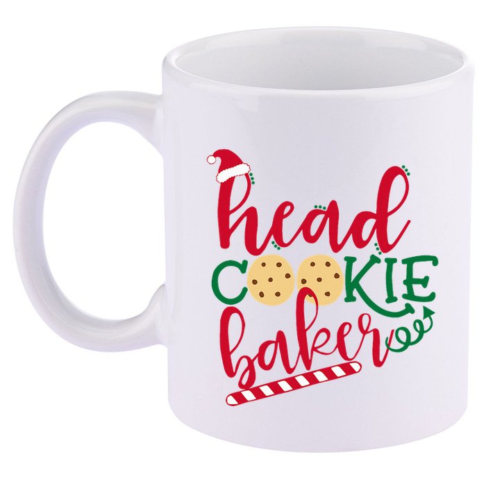 Matching Family Christmas Baking Head Cookie Baker 11oz C Handle Ceramic Mug