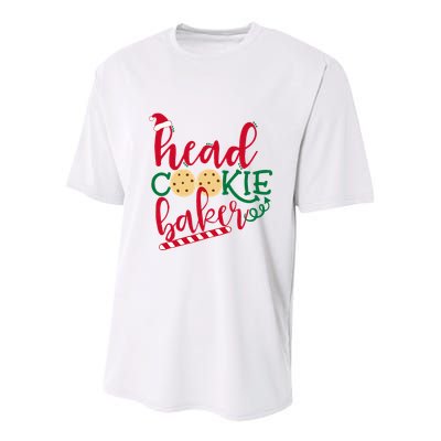 Matching Family Christmas Baking Head Cookie Baker Youth Performance Sprint T-Shirt