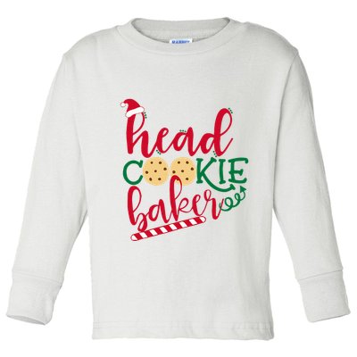 Matching Family Christmas Baking Head Cookie Baker Toddler Long Sleeve Shirt
