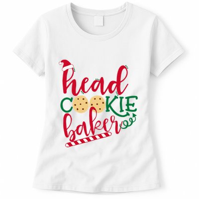 Matching Family Christmas Baking Head Cookie Baker Womens T-Shirt