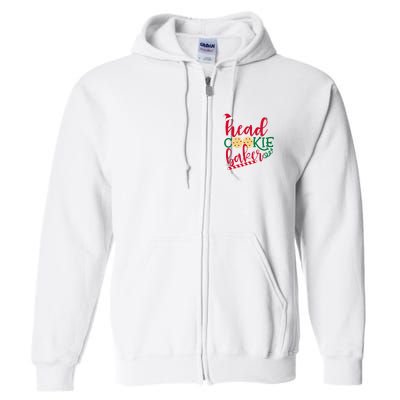 Matching Family Christmas Baking Head Cookie Baker Full Zip Hoodie