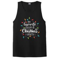 My Favorite Color Is Christmas Lights Funny Saying Xmas PosiCharge Competitor Tank