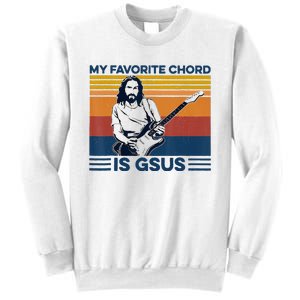 My Favorite Chord Is Gsus Jesus Playing Guitar Sweatshirt