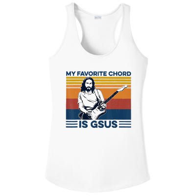 My Favorite Chord Is Gsus Jesus Playing Guitar Ladies PosiCharge Competitor Racerback Tank