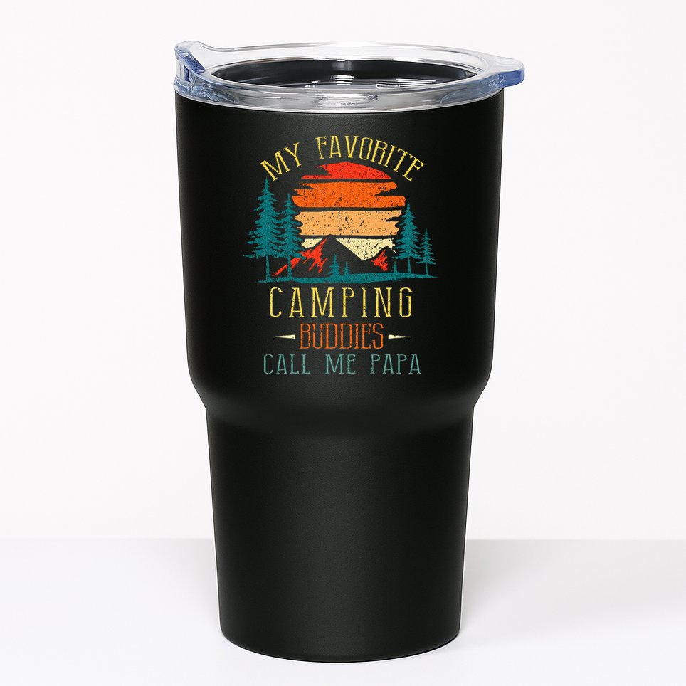 My Favorite Camping Buddies Call Me Papa Funny Family Father Tumbler