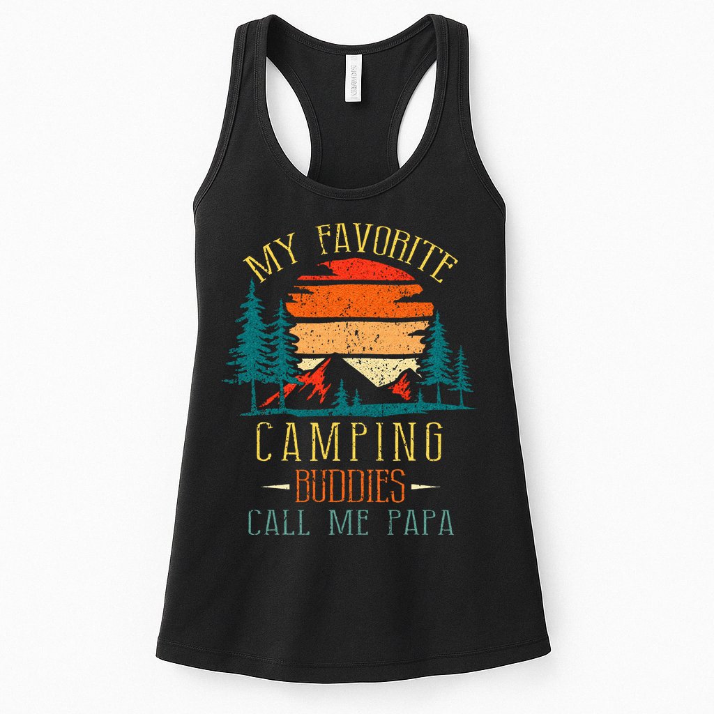 My Favorite Camping Buddies Call Me Papa Funny Family Father Womens Tank Top
