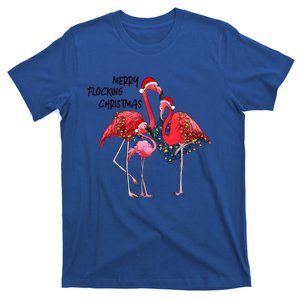 Merry Flocking Christmas Day Pink Flamingo Xmas Holidays Gift T-Shirt