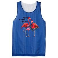 Merry Flocking Christmas Day Pink Flamingo Xmas Holidays Gift Mesh Reversible Basketball Jersey Tank