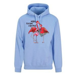 Merry Flocking Christmas Day Pink Flamingo Xmas Holidays Gift Unisex Surf Hoodie