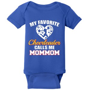 My Favorite Cheerleader Calls Me Mommom Funny Cheer Mom Mom Gift Baby Bodysuit