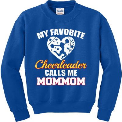 My Favorite Cheerleader Calls Me Mommom Funny Cheer Mom Mom Gift Kids Sweatshirt