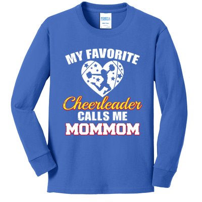 My Favorite Cheerleader Calls Me Mommom Funny Cheer Mom Mom Gift Kids Long Sleeve Shirt