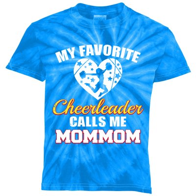 My Favorite Cheerleader Calls Me Mommom Funny Cheer Mom Mom Gift Kids Tie-Dye T-Shirt