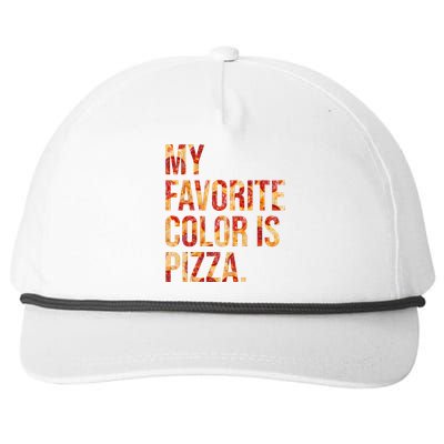 My Favorite Color Is Pizza Snapback Five-Panel Rope Hat