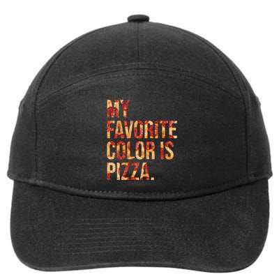 My Favorite Color Is Pizza 7-Panel Snapback Hat