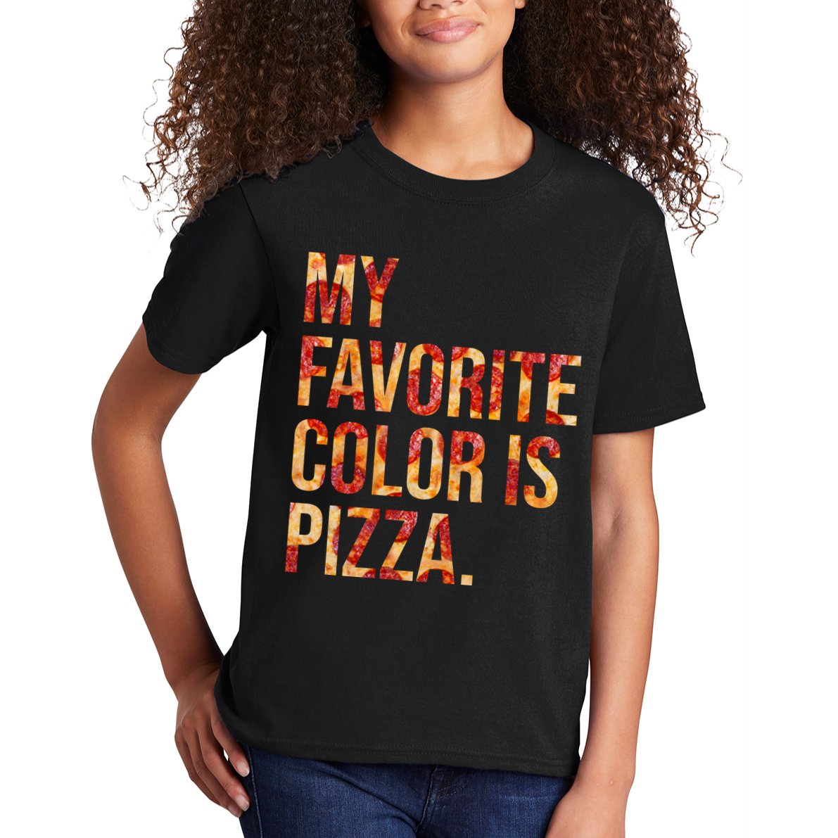 My Favorite Color Is Pizza Kids T-Shirt
