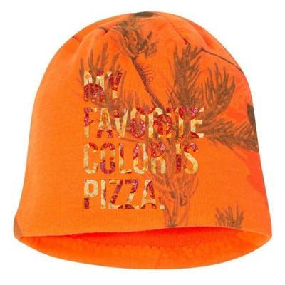 My Favorite Color Is Pizza Kati - Camo Knit Beanie