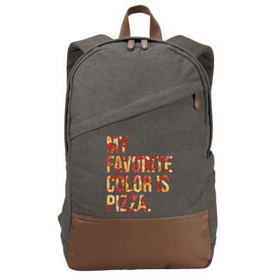 My Favorite Color Is Pizza Cotton Canvas Backpack