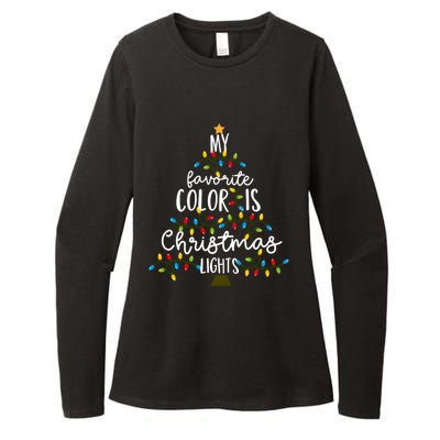 My Favorite Color Is Christmas Lights Gift Womens CVC Long Sleeve Shirt