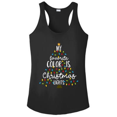 My Favorite Color Is Christmas Lights Gift Ladies PosiCharge Competitor Racerback Tank