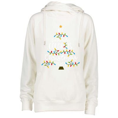 My Favorite Color Is Christmas Lights Gift Womens Funnel Neck Pullover Hood