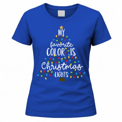 My Favorite Color Is Christmas Lights Gift Women's T-Shirt