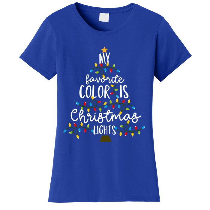 My Favorite Color Is Christmas Lights Gift Women's T-Shirt