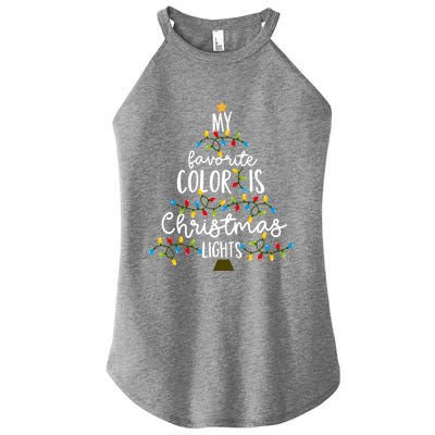 My Favorite Color Is Christmas Lights Gift Women's Perfect Tri Rocker Tank