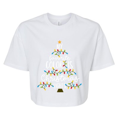 My Favorite Color Is Christmas Lights Gift Bella+Canvas Jersey Crop Tee